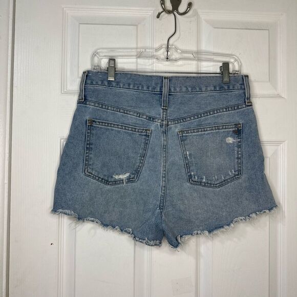 Madewell The Perfect Vintage Distressed Denim Shorts Size 26 - Picture 3 of 5